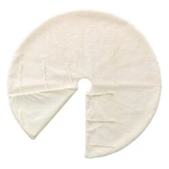 48 In. D White Reversible Faux Rabbit Fur/Korean Fleece Christmas Tree Skirt 12 48 In. D White Reversible Faux Rabbit Fur/Korean Fleece Christmas Tree Skirt -Christmas Decor Shop glitzhome christmas tree skirts 2020100007 c3 1000