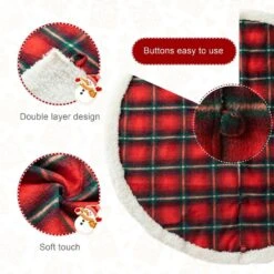 48 In. D Red And Black Plaid Reversible Sherpa/Flannel Christmas Tree Skirt 16 48 In. D Red And Black Plaid Reversible Sherpa/Flannel Christmas Tree Skirt -Christmas Decor Shop glitzhome christmas tree skirts 2020100011 1f 1000
