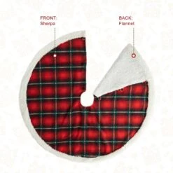 48 In. D Red And Black Plaid Reversible Sherpa/Flannel Christmas Tree Skirt 17 48 In. D Red And Black Plaid Reversible Sherpa/Flannel Christmas Tree Skirt -Christmas Decor Shop glitzhome christmas tree skirts 2020100011 44 1000