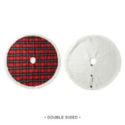 48 In. D Red And Black Plaid Reversible Sherpa/Flannel Christmas Tree Skirt 14 48 In. D Red And Black Plaid Reversible Sherpa/Flannel Christmas Tree Skirt -Christmas Decor Shop glitzhome christmas tree skirts 2020100011 c3 1000