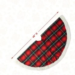 48 In. D Red And Black Plaid Reversible Sherpa/Flannel Christmas Tree Skirt 18 48 In. D Red And Black Plaid Reversible Sherpa/Flannel Christmas Tree Skirt -Christmas Decor Shop glitzhome christmas tree skirts 2020100011 fa 1000