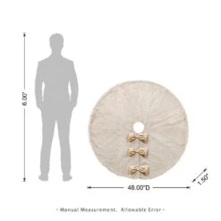 48 In. D Reversible Faux Fox Fur/Korean Fleece Christmas Tree Skirt 13 48 In. D Reversible Faux Fox Fur/Korean Fleece Christmas Tree Skirt -Christmas Decor Shop glitzhome christmas tree skirts 2020100016 c3 1000