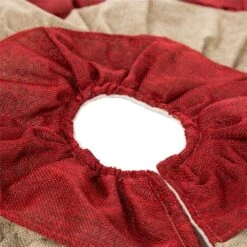 48 In. D Christmas Tree Collar Faux Burlap Tree Skirt -Christmas Decor Shop glitzhome christmas tree skirts gh1113004087 44 1000