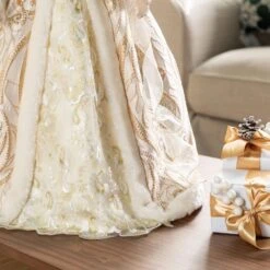 24 In. H Faux Fur & PVC Christmas Elegant Angel Tree Topper With Porcelain Face 14 24 In. H Faux Fur & PVC Christmas Elegant Angel Tree Topper With Porcelain Face -Christmas Decor Shop glitzhome christmas tree toppers 2010100094 1f 1000