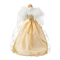 18.5 In. H Faux Fur & PVC Christmas Elegant Angel Tree Topper With Porcelain Face 11 18.5 In. H Faux Fur & PVC Christmas Elegant Angel Tree Topper With Porcelain Face -Christmas Decor Shop glitzhome christmas tree toppers 2010400018 66 1000