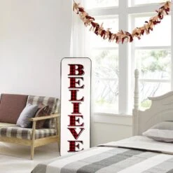 70.87 In. L Red And Black Plaid Fabric/Linen Garland -Christmas Decor Shop glitzhome christmas wall decorations 1117203326 31 1000