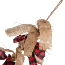 70.87 In. L Red And Black Plaid Fabric/Linen Garland -Christmas Decor Shop glitzhome christmas wall decorations 1117203326 e1 1000