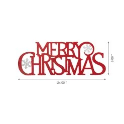 24 In. L Metal MERRY CHRISTMAS Wall Decor -Christmas Decor Shop glitzhome christmas wall decorations 2010000023 c3 1000
