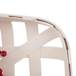 22 In. Artificial Dia Red Berry Wreath With Wooden Tobacco Basket -Christmas Decor Shop glitzhome christmas wreaths 1115203529 c3 1000