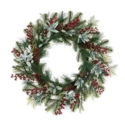 24 In. D Christmas Pinecone And Berry Wreath