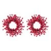 14 In. D Mini Red Berries Unlit Artificial Christmas Wreath (Set Of 2) -Christmas Decor Shop glitzhome christmas wreaths 2016000064 64 1000