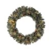 36 In. D Oversized Pre-Lit Glittered Pine Cone Artificial Christmas Wreath With 50 Warm White Lights -Christmas Decor Shop glitzhome christmas wreaths gh2004900008 64 1000