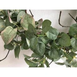 24 In. Green Unlit Seasonal Artificial Christmas Wreath With Eucalyptus 11 24 In. Green Unlit Seasonal Artificial Christmas Wreath With Eucalyptus -Christmas Decor Shop glitzhome christmas wreaths lkw20209gn 1f 1000