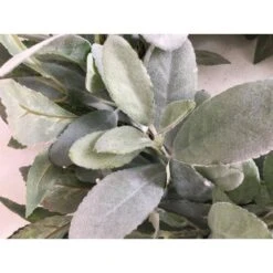 22 In. Green Unlit Artificial Christmas Wreath With Lambs Ear -Christmas Decor Shop glitzhome christmas wreaths lkw20210 44 1000