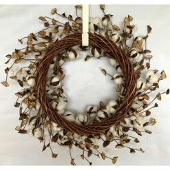 24 In. D Cotton Pods Artificial Christmas Wreath 10 24 In. D Cotton Pods Artificial Christmas Wreath -Christmas Decor Shop glitzhome christmas wreaths lkw20224 1f 1000