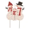 29.92 In. H Rusty Metal Snowman Family Yard Stake Or Standing Decor Or Wall Decor -Christmas Decor Shop glitzhome christmas yard decorations 1103203440 64 1000