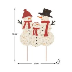 29.92 In. H Rusty Metal Snowman Family Yard Stake Or Standing Decor Or Wall Decor 13 29.92 In. H Rusty Metal Snowman Family Yard Stake Or Standing Decor Or Wall Decor -Christmas Decor Shop glitzhome christmas yard decorations 1103203440 c3 1000