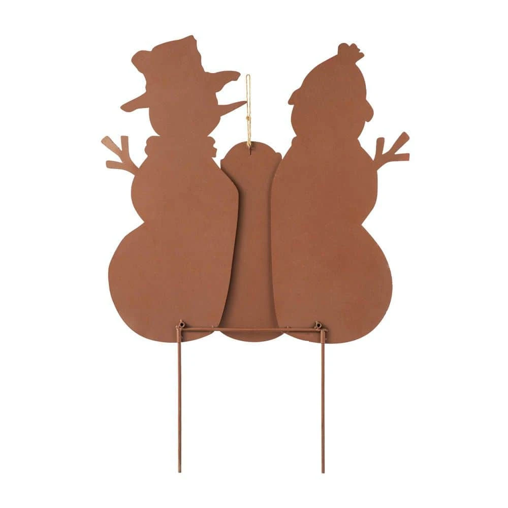29.92 In. H Rusty Metal Snowman Family Yard Stake Or Standing Decor Or Wall Decor 10 29.92 In. H Rusty Metal Snowman Family Yard Stake Or Standing Decor Or Wall Decor - Image 8