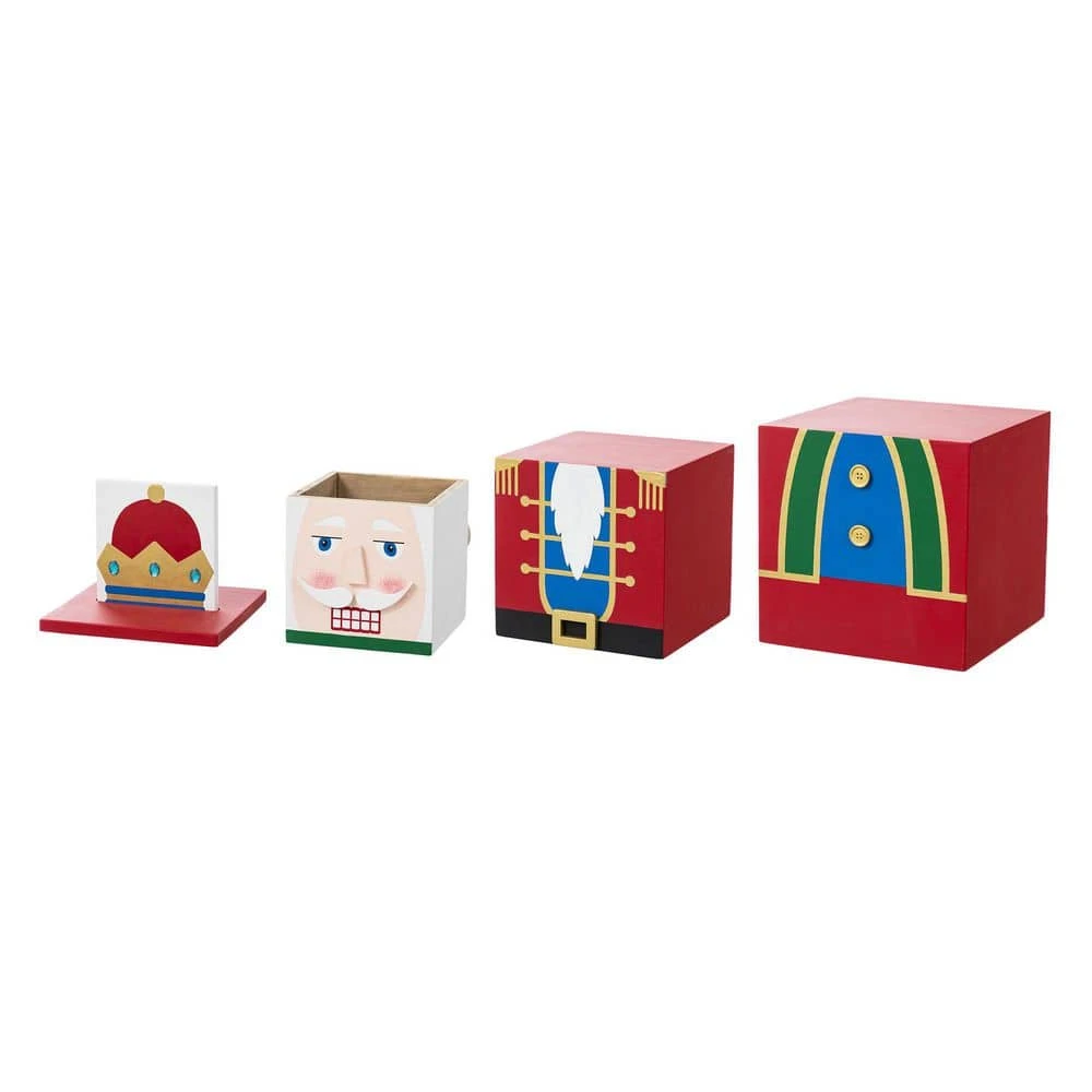 24.5 In. H Christmas Wood Santa And Nutcracker Reversible Boxed Porch Decor 6 24.5 In. H Christmas Wood Santa And Nutcracker Reversible Boxed Porch Decor - Image 4