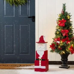 24.5 In. H Christmas Wood Santa And Nutcracker Reversible Boxed Porch Decor 17 24.5 In. H Christmas Wood Santa And Nutcracker Reversible Boxed Porch Decor -Christmas Decor Shop glitzhome christmas yard decorations 2010100084 31 1000