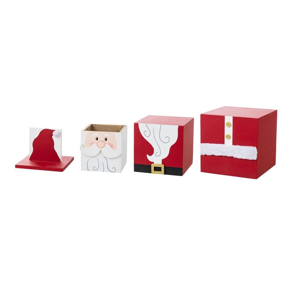 24.5 In. H Christmas Wood Santa And Nutcracker Reversible Boxed Porch Decor 5 24.5 In. H Christmas Wood Santa And Nutcracker Reversible Boxed Porch Decor - Image 3