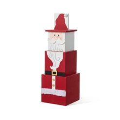 24.5 In. H Christmas Wood Santa And Nutcracker Reversible Boxed Porch Decor
