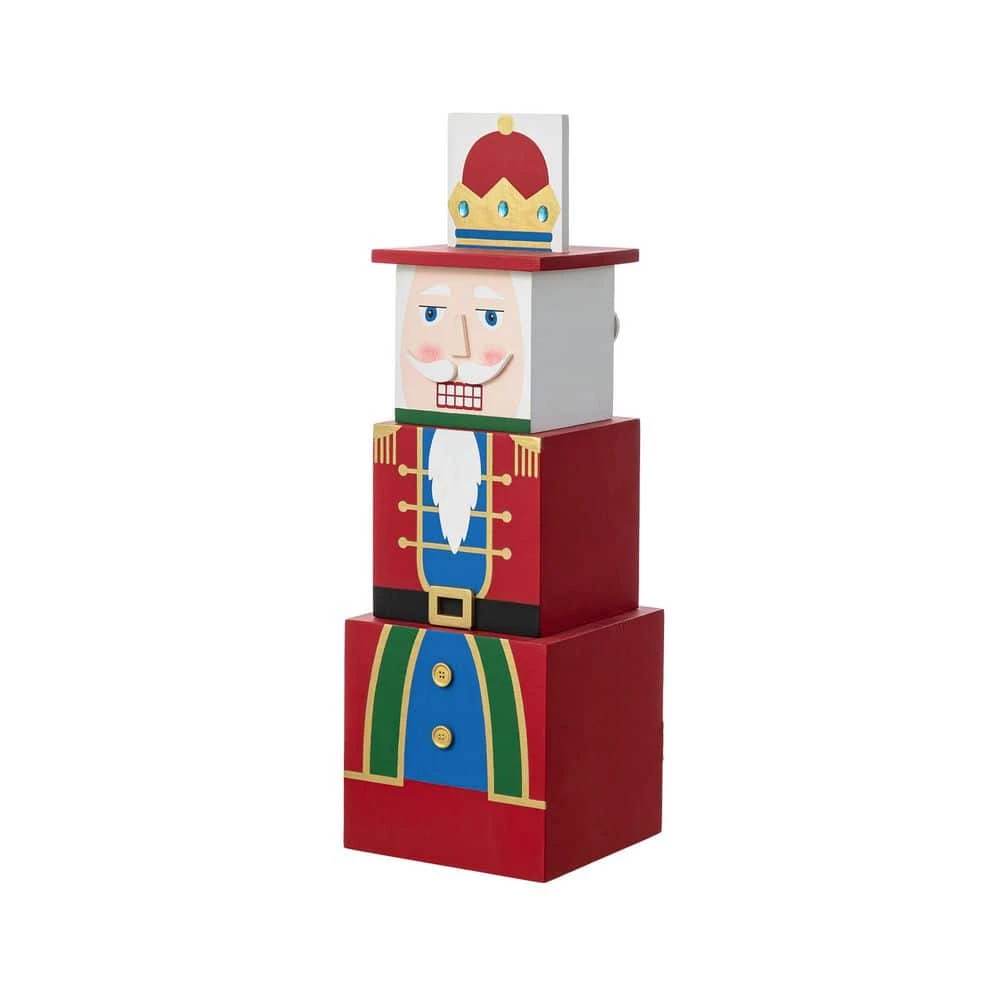 24.5 In. H Christmas Wood Santa And Nutcracker Reversible Boxed Porch Decor 4 24.5 In. H Christmas Wood Santa And Nutcracker Reversible Boxed Porch Decor - Image 2