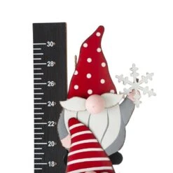 36 In. H Lighted Wooden Gnome Snow Gauge Yard Stake Or Wall Decor (KD, 2 Function) -Christmas Decor Shop glitzhome christmas yard decorations 2010200019 44 1000