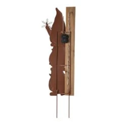 36 In. H Lighted Wooden Gnome Snow Gauge Yard Stake Or Wall Decor (KD, 2 Function) -Christmas Decor Shop glitzhome christmas yard decorations 2010200019 fa 1000