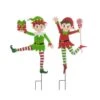 35.75 In. H Set Of 2 Christmas Metal Dancing Elf Yard Stake Or Wall Décor -Christmas Decor Shop glitzhome christmas yard decorations 2010200072 64 1000