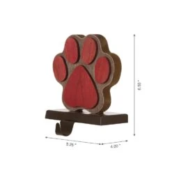 6.30 In. H Wooden/Metal Paw Stocking Holder (2-Pack) -Christmas Decor Shop glitzhome stocking holders 2005000032 1f 1000