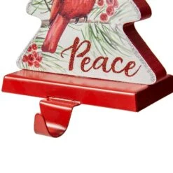 7 In. H Metal Christmas Cardinal Stocking Holder (Set Of 2) 12 7 In. H Metal Christmas Cardinal Stocking Holder (Set Of 2) -Christmas Decor Shop glitzhome stocking holders 2005000045 1f 1000