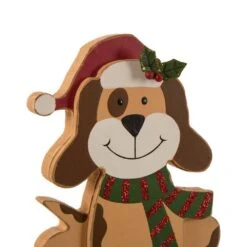 7.76 In, H Wooden/Metal Dog Stocking Holder 9 7.76 In, H Wooden/Metal Dog Stocking Holder -Christmas Decor Shop glitzhome stocking holders gh1124202626 1f 1000