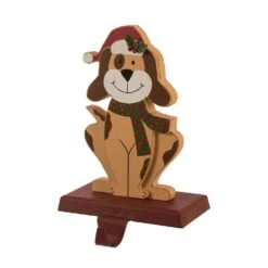 7.76 In, H Wooden/Metal Dog Stocking Holder 8 7.76 In, H Wooden/Metal Dog Stocking Holder -Christmas Decor Shop glitzhome stocking holders gh1124202626 4f 1000