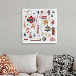 30 In. X 30 In. Christmas Chalet IV By Victoria Borges Canvas Wall Art -Christmas Decor Shop greatbigcanvas christmas wall decorations 2551201 24 30x30 31 1000