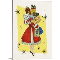 30 In. X 40 In. Vintage Christmas II By Grace Popp Canvas Wall Art