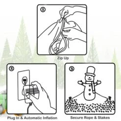 4 Ft. H X 2.2 Ft. W Christmas Inflatable Snowman Holiday Decoration With Internal LED Lights -Christmas Decor Shop gymax christmas inflatables gym06042 44 1000