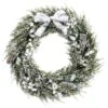 24 In. Cypress Artificial Christmas Wreath Frosty Xmas Wreath Holiday Decoration -Christmas Decor Shop gymax christmas wreaths gym08526 64 1000