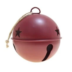 3.35 In. Red Metal Jingle Bell Christmas Ornament (6-Pack)