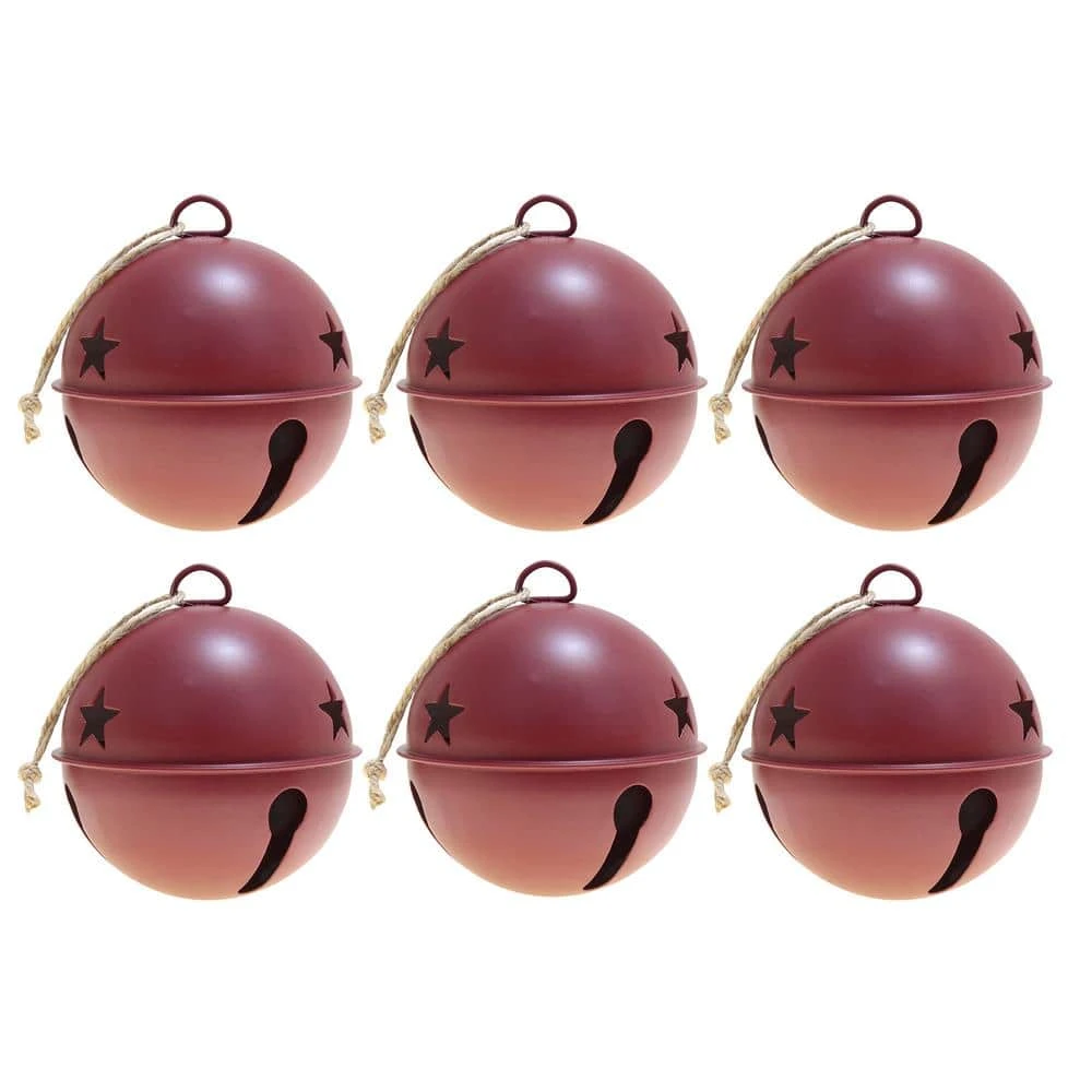 3.35 In. Red Metal Jingle Bell Christmas Ornament (6-Pack) 4 3.35 In. Red Metal Jingle Bell Christmas Ornament (6-Pack) - Image 2