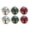 3.35 In. Green, Red And Silver Assortment Metal Jingle Bell Christmas Ornament (6-Pack) -Christmas Decor Shop haute decor christmas ornament sets b851699 64 1000