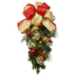 20 In. Pre-lit Madison Chairback Artificial Christmas Swag