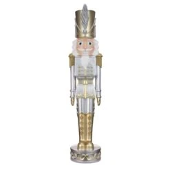48 In. Gold And Silver Resin Christmas Nutcracker