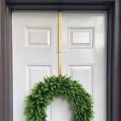 Adapt 15.75 In. Textured Gold Metal Adjustable Wreath Hanger -Christmas Decor Shop haute decor wreath hangers awh312 1f 1000