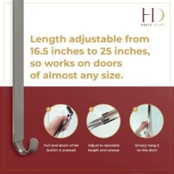 Adapt 15.75 In. Textured Silver Metal Adjustable Wreath Hanger -Christmas Decor Shop haute decor wreath hangers awh313 44 1000