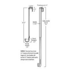 Adapt 15.75 In. Textured Silver Metal Adjustable Wreath Hanger -Christmas Decor Shop haute decor wreath hangers awh313 76 1000