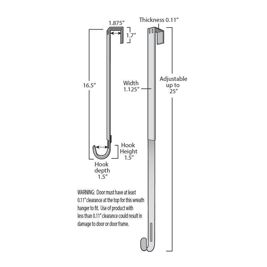 Adapt 15.75 In. Champagne Metal Adjustable Wreath Hanger 9 Adapt 15.75 In. Champagne Metal Adjustable Wreath Hanger - Image 7