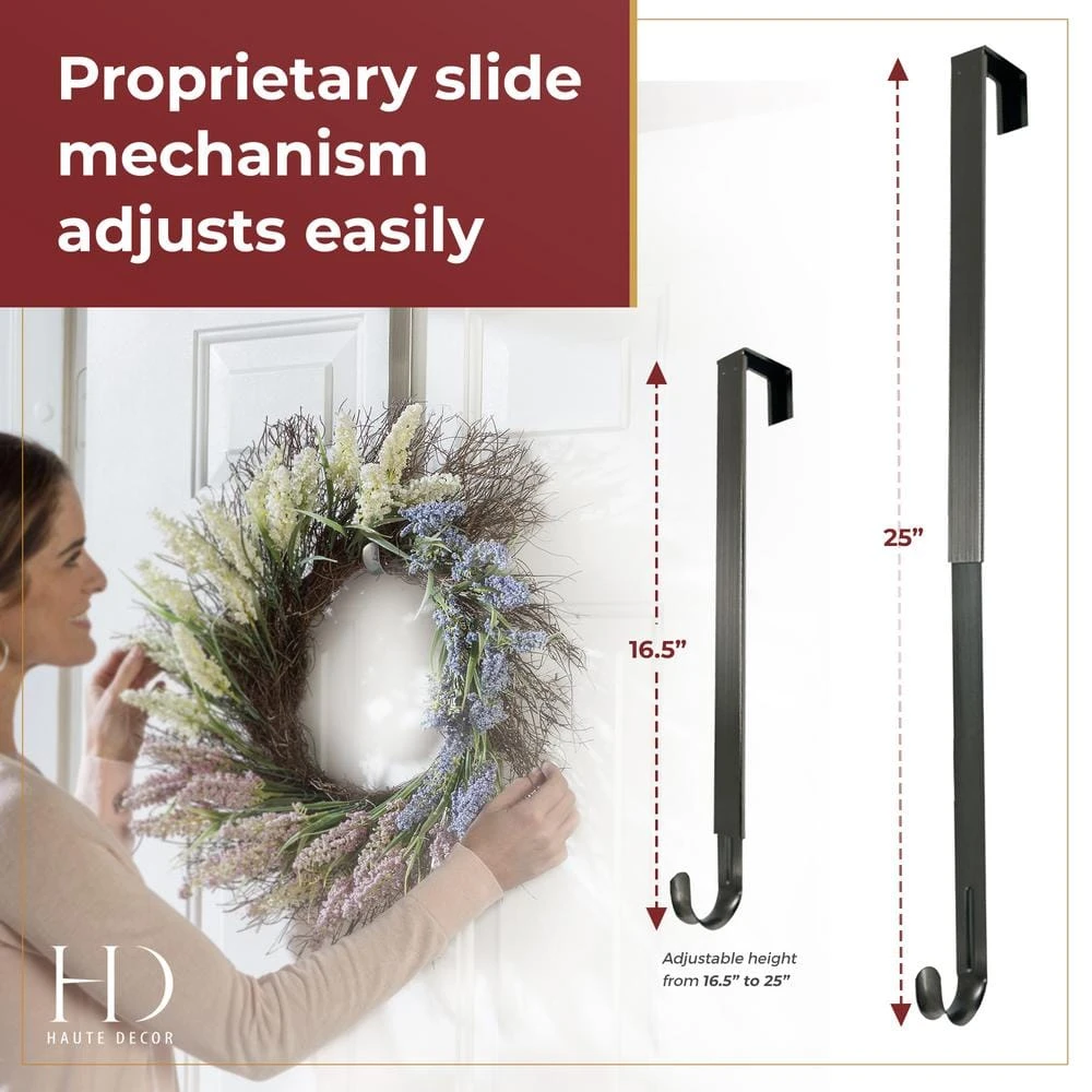 Adapt 15.75 In. Champagne Metal Adjustable Wreath Hanger 4 Adapt 15.75 In. Champagne Metal Adjustable Wreath Hanger - Image 2
