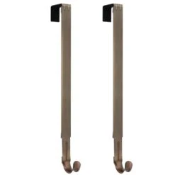 15.75 In. Antique Brass Metal Adjustable Wreath Hanger (2-Pack)