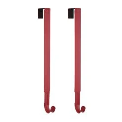 15.75 In. Red Metal Adjustable Wreath Hanger (2-Pack)